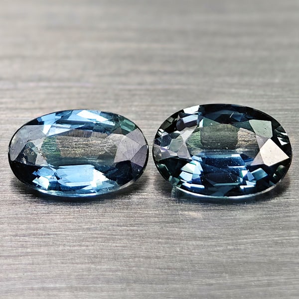 Natural Fancy Color Songea Sapphire 0.84 Ct. 2 Pcs Oval Shape 5.8 x 4 Mm Gemstones From Tanzania (1 of 3)