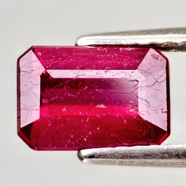 Natural Purplish Red Ruby 1.74 Ct. Octagon Shape 8 x 5.5 Mm Gemstone From Madagascar: Product ID: 805935229 Product Name: Natural Ruby Weight: 1.74 CT. Size: 8 x 5.5 x 3.4 MM. Shape: Octagon Color: Purplish Red Clarity:VSI - SI1 Luster: Good Gems Origin: Madagascar Treatment: Heated (L