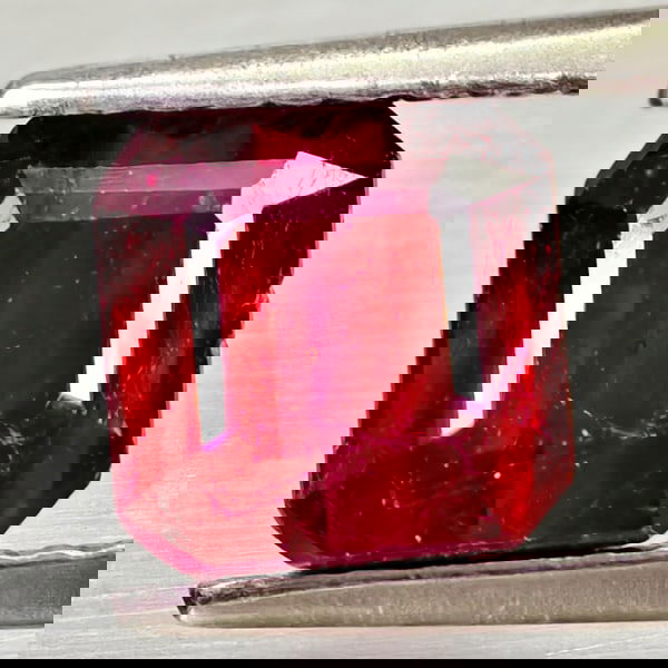 Natural Purplish Red Ruby 2.14 Ct. Octagon Shape 6.6 x 6.6 Mm Gemstone From Madagascar (1 of 3)