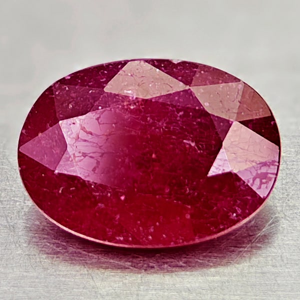 Natural Red Ruby 3.78 Ct. Oval Shape 10.7 x 6.9 Mm Gemstone From Madagascar (1 of 3)