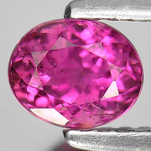 Natural Vivid Purple Pink Tourmaline 0.82 Ct. Oval Shape 6 x 5 Mm. Unheated Gemstone From Nigeria (1 of 3)