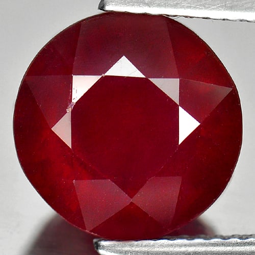 Natural Red Ruby 7.23 Ct. Round Shape 11.2 Mm Gemstone From Madagascar (1 of 3)
