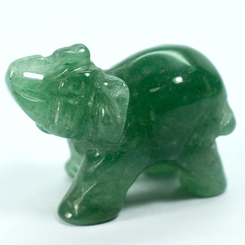 Natural Genuine Burmese Jade 113.12 Ct. Elephant Carving Shape: Product ID: 818102566 Product Name: Natural Gemstones Weight: 113.12 CT. Size: 20 x 38 x 28 MM. Shape: Caving Color: Green Clarity:Opaque Luster: None Gems Origin: Burma Treatment: Unheated Crystal St