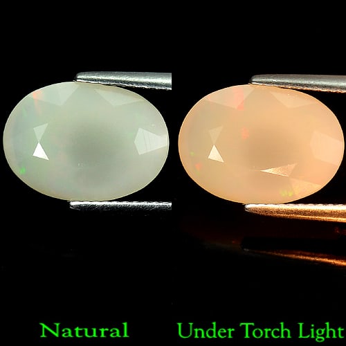 Natural Multi Color Opal 4.97 Ct. Oval Shape 14.3 x 10.3 Mm Gemstone From Ethiopia (1 of 3)