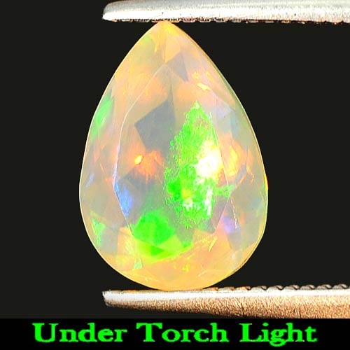 Natural Multi Color Opal 1.47 Ct. Pear Shape 10 x 7 Mm. Unheated Gemstone (1 of 3)