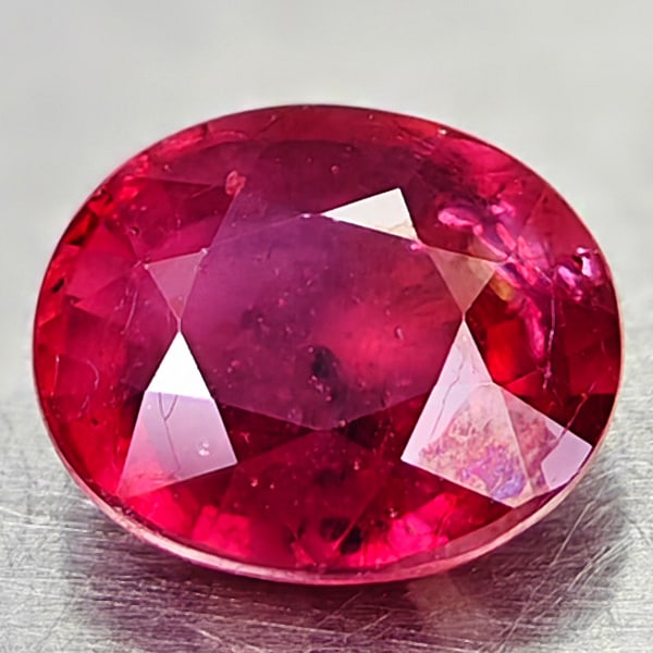 Natural Red Ruby 2.46 Ct. Oval Shape 8.3 x 6.9 Mm Gemstone From Madagascar: Product ID: 805935131 Product Name: Natural Ruby Weight: 2.46 CT. Size: 8.3 x 6.9 x 4.3 MM. Shape: Oval Color: Red Clarity:SI Luster: Good Gems Origin: Madagascar Treatment: Heated (Lead-glass filling