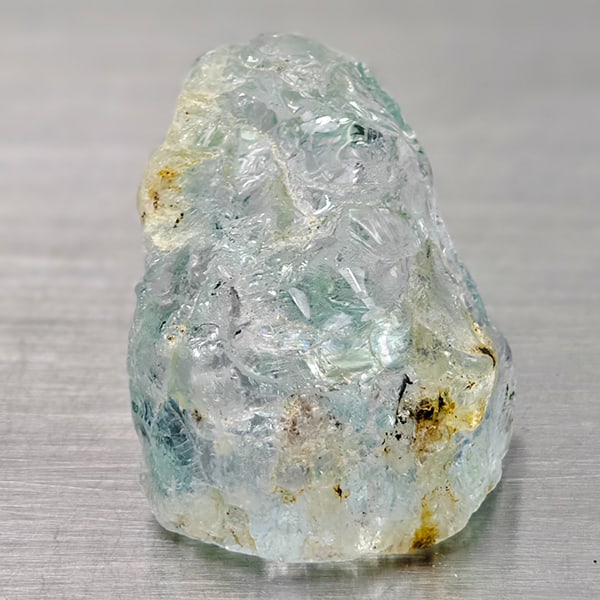 Natural Light Blue Aquamarine 21.94 Ct. Rough Shape Size 23 x 16 Mm Gemstone From Brazil (1 of 3)