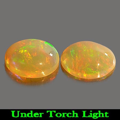 Natural Multi Color Opal 1.55 Ct. Oval Cabochon Shape 8.1 x 6 Mm. Unheated Gemstone (1 of 3)