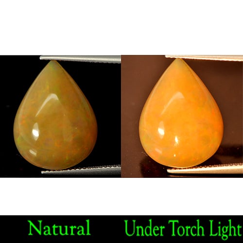 Natural Multi-Color Rainbow Play Of Colour Opal 8.90 Ct. Pear Cabochon Shape 20 x 15.4 Mm Gemstone (1 of 3)