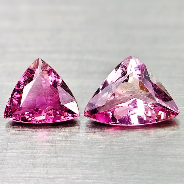 Natural Pink Tourmaline 1.11 Ct. 2 Pcs Mixed Size Gemstones From Nigeria (1 of 3)