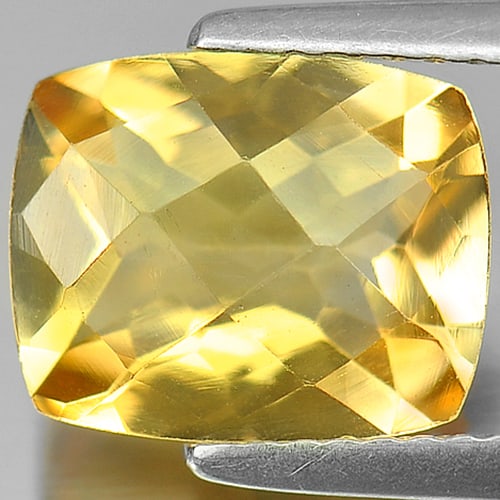 Natural Yellow Citrine 2.54 Ct. Cushion Checkerboard 10 x 8.3 Mm. Gemstone From Brazil: Product ID: 801812893 Product Name: Natural Citrine Weight: 2.54 CT. Size: 10 x 8.3 x 5 MM. Shape: Cushion Checkerboard Color: Yellow Clarity:VSI Luster: Good Gems Origin: Brazil Treatment: Unheated C