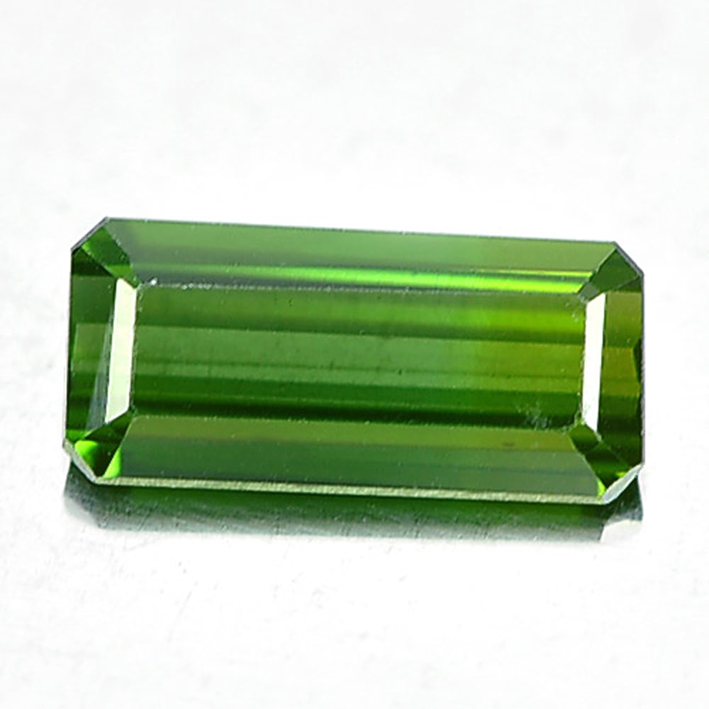 Natural Green Tourmaline 1.14 Ct. VVS Octagon Shape 10 x 4.9 Mm. Unheated Gemstone From Nigeria (1 of 3)