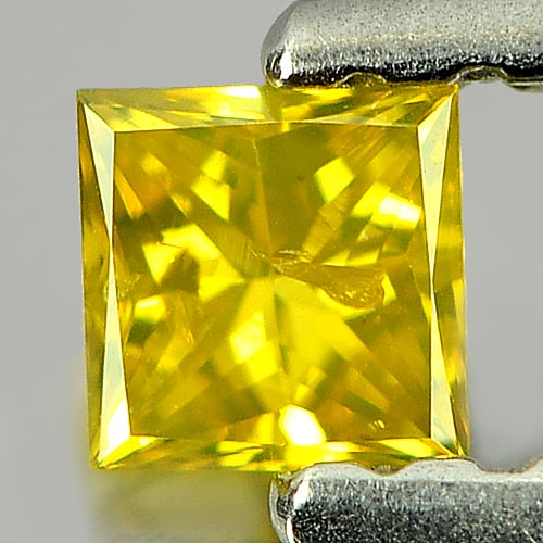Natural Yellow Loose Diamond 0.12 Ct. Square Princess Cut Shape 2.7 Mm. From Belgium: Product ID: 802104051 Product Name: Natural Enhanced Diamond Weight: 0.12 CT. Size: 2.7 x 2.7 x 1.9 MM. Shape: Square Princess Cut Color: Yellow Clarity:SI1 Luster: Scintillating Gems Origin: Belgium