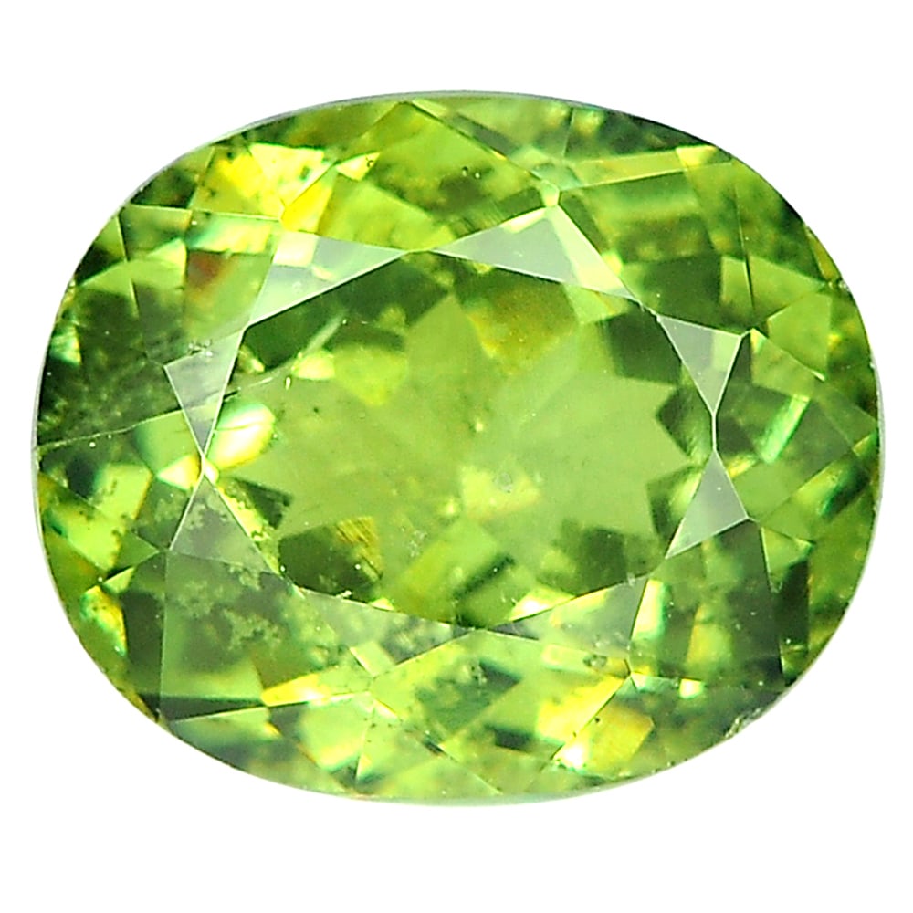 Natural Green Demantoid Garnet 1.55 Ct. Oval Shape 7.2 x 6.1 Mm. Gemstone Unheated From Madagascar: Product ID: 802915604 Product Name: Natural Demantoid Weight: 1.55 CT. Size: 7.2 x 6.1 x 3.9 MM. Shape: Oval Color: Green Clarity:SI Luster: Very Good Gems Origin: Madagascar , Africa Treatment: Unhea