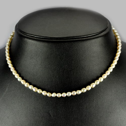 Natural Peach Pink Pearl Beads Strand 14 Inch.47.28 Ct. Fancy Cabochon Gemstone: Product ID: 805206361 Product Name: Natural Pearl Weight: 47.28 CT. Size: Length 14 Inch. 5 x 4 MM. Shape: Fancy Cabochon Color: Pink Clarity:Opaque Luster: Strong Iridescent Gems Origin: China Treatm