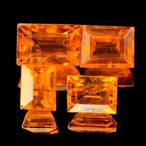 Natural Orange Spessartine Garnet 2.52Ct 4 Pcs Baguette Shape 6.2 x 4.1 Mm. Gemstone From Nigeria: Product ID: 802923575 Product Name: Natural Spessartine Weight: 2.52 CT. Size: 6.2 x 4.1 x 3.2 MM. Shape: Baguette Color: Orange Clarity:SI Luster: Good Gems Origin: Nigeria Treatment: Unheated Crysta