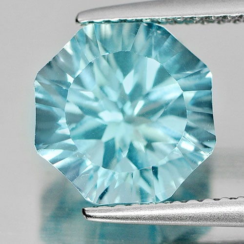 Natural Blue Topaz 4.36 Ct. Clean Fancy Cornflower Cut 9.5 Mm. Gemstone From Brazil: Product ID: 807165822 Product Name: Natural Blue Topaz Weight: 4.36 CT. Size: 9.5 x 9.5 x 6.6 MM. Shape: Fancy Cornflower Cut Color: Blue Clarity:IF Luster: Good Gems Origin: Brazil Treatment: Treated
