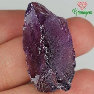 Natural Violet Amethyst Rough 41.37 Ct. Rough Shape 30.5 x 18.9 Mm. Gemstone From Brazil (1 of 3)