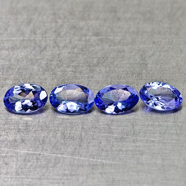Natural Violet Blue Tanzanite 1.45 Ct. 4 Pcs Oval Shape 6 x 4 Mm Gemstones From Tanzania: Product ID: 807015010 Product Name: Natural Tanzanite Weight: 1.45 CT. Size: 6 x 4 x 2.1 MM. Shape: Oval Color: Violet Blue Clarity:VSI Luster: Good Gems Origin: Tanzania Treatment: Heated Crystal Str