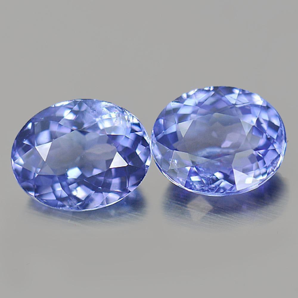 Natural Violetish Blue Tanzanite 1.29 Ct. 2 Pcs. Oval Shape 5.8 x 4.9 Mm. Gemstones From Tanzania: Product ID: 807005574 Product Name: Natural Tanzanite Weight: 1.29 CT. Size: 5.8 x 4.9 x 2.9 MM. Shape: Oval Color: Blue Clarity:SI1 Luster: Good Gems Origin: Tanzania Treatment: Heated Crystal Struct