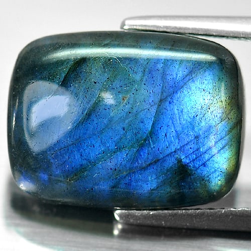 Natural Multi Color Blue Labradorite Doublet 8.99 Ct. Baguette Cabochon Shape 16 x 12 x 5 Mm.: Product ID: 804301233 / Product Name: Natural Labradorite / Weight: 8.99 CT. / Size: 16 x 12 x 5 MM. / Shape: Baguette Cabochon / Color: Multi-Color / Clarity:Opaque / Luster: Iridescent / Gems Origin