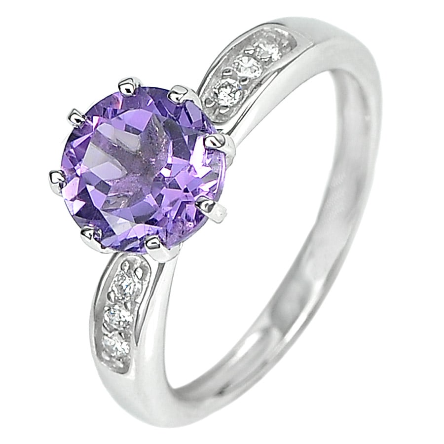 Natural Purple Amethyst 925 Sterling Silver Ring Jewelry 2.82 Grams Size 7: Product ID: 280410009 Product Type: 925 Sterling Silver Fine Jewelry Jewelry Weight: 2.82 Grams. Ring Size: 7 Resizable(Fee) Gemstones Color: Purple Metal: Solid Silver 92.5%. Gemstone Detail: Average