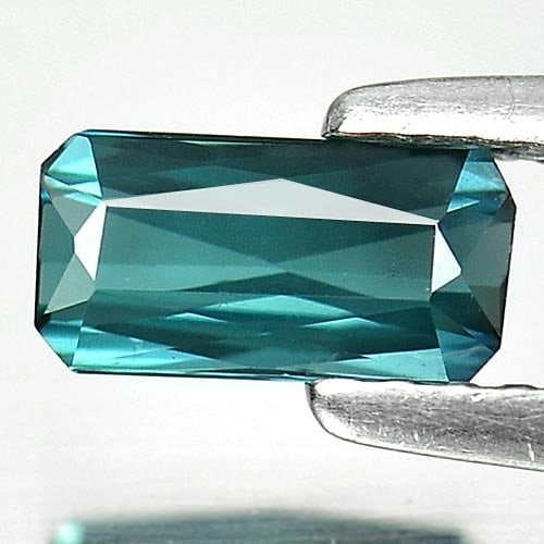 Natural Blue Indicolite Tourmaline 0.61 Ct. VVS Octagon Shape 7 x 3.5 Mm. Unheated Gemstone From (1 of 3)
