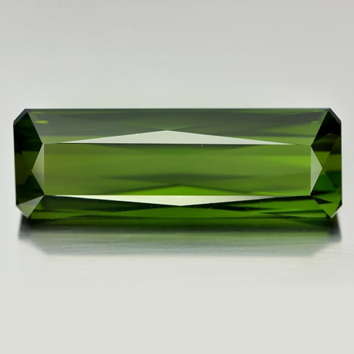 Certified Natural Green Tourmaline 22.40 Ct. Clean Octagon Shape 27.15 x 9.47 Mm. Gemstone From (1 of 4)