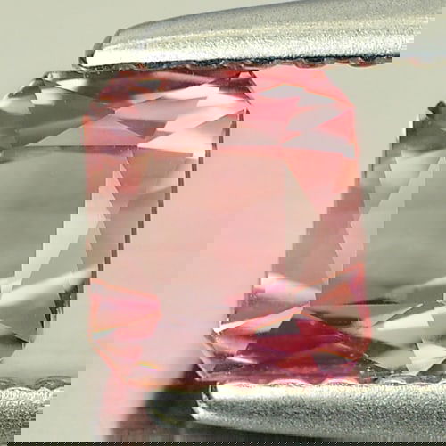 Natural Orangish Pink Tourmaline 0.77 Ct. Clean Octagon Shape 5 x 4.5 Mm Gemstone From Nigeria (1 of 3)