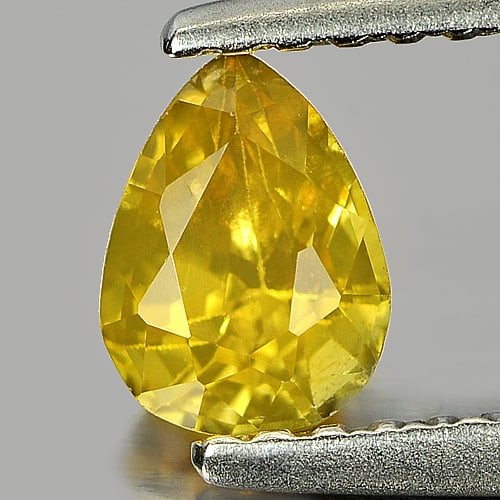 Natural Yellow Sapphire 0.66 Ct. Pear Shape 5.9 x 4.5 Mm  Gemstone From Thailand (1 of 3)