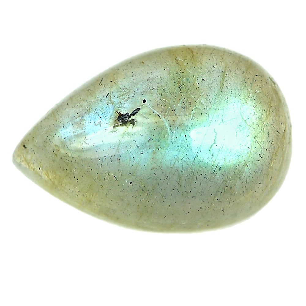 Natural Multi Color Labradorite 3.14 Ct. Pear Cabochon Shape 12 x 8.2 Mm Gemstone From Canada (1 of 3)
