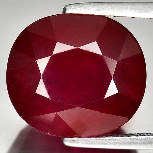 Natural Purplish Red 11.36 Ct. Oval Shape 13.5 x 12 Mm Gemstone From Madagascar (1 of 3)