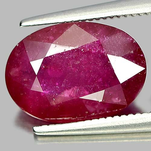 Natural Pink Ruby 4.42 Ct. Oval Shape 11.9 x 8.4 Mm. Gemstone From Madagascar (1 of 3)