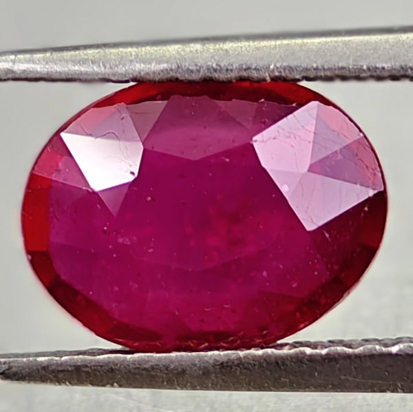 Natural Red Ruby 2.23 Ct. Oval Shape 9.1 x 7.1 Mm Gemstone From Madagascar: Product ID: 805935080 Product Name: Natural Ruby Weight: 2.23 CT. Size: 9.1 x 7.1 x 3.4 MM. Shape: Oval Color: Red Clarity:VSI Luster: Good Gems Origin: Madagascar Treatment: Heated (Lead-glass fillin