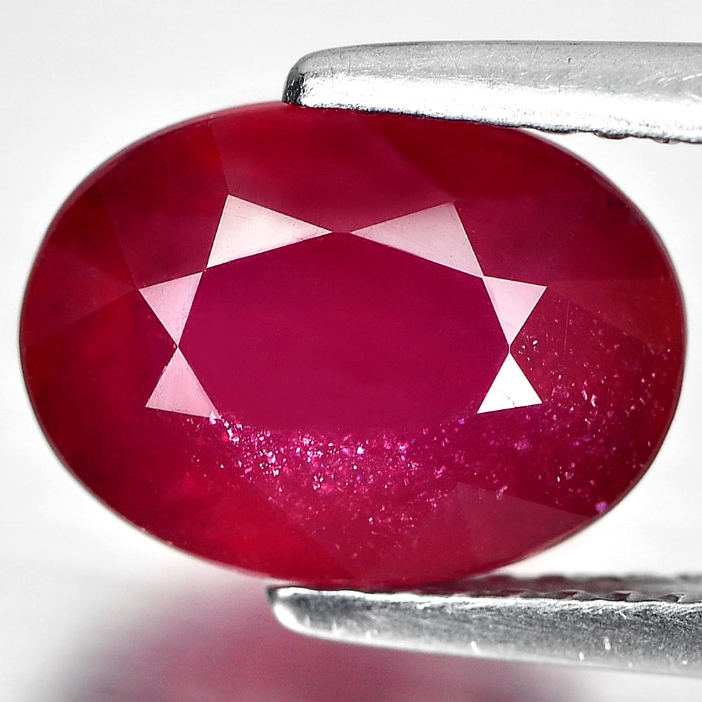Natural Purplish Red Ruby 4.40 Ct. Oval Shape 10.4 x 7.5 Mm. Natural Gemstone From Madagascar (1 of 3)