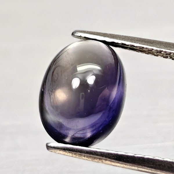 Natural Deep Blue Purple Diffusion Sapphire 2.83 Ct. Oval Cabochon Shape 10.7 x 7.7 Mm Gemstone From (1 of 3)