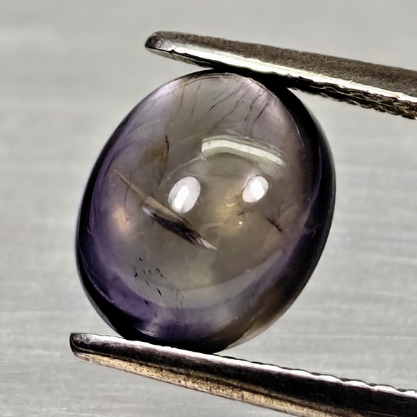 Natural Deep Blue Purple Diffusion Sapphire 1.94 Ct. Oval Cabochon Shape 8.7 x 7.2 Mm Gemstone From (1 of 3)