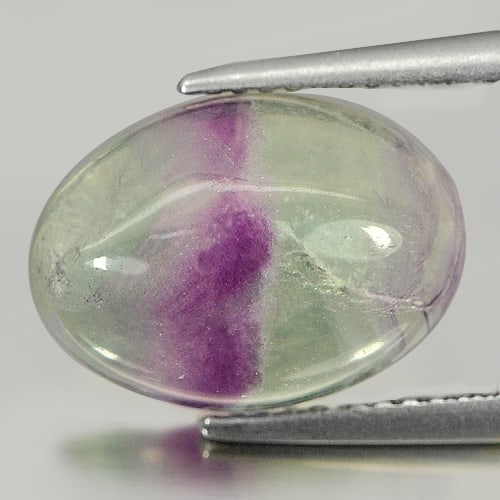 Natural Fluorite 7.18 Ct. Oval Cabochon Shape 14 x 10.2 Mm. Gemstone From Brazil (1 of 3)