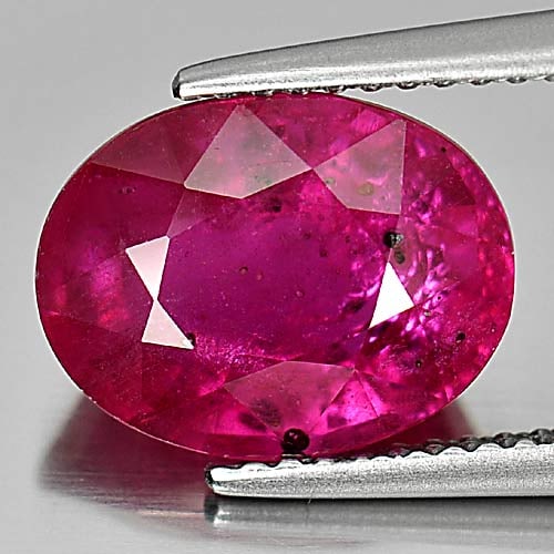 Natural Red Pink Ruby 5.57 Ct. Oval Shape 11.3 x 8.8 Mm. Gemstone From Mozambique (1 of 3)