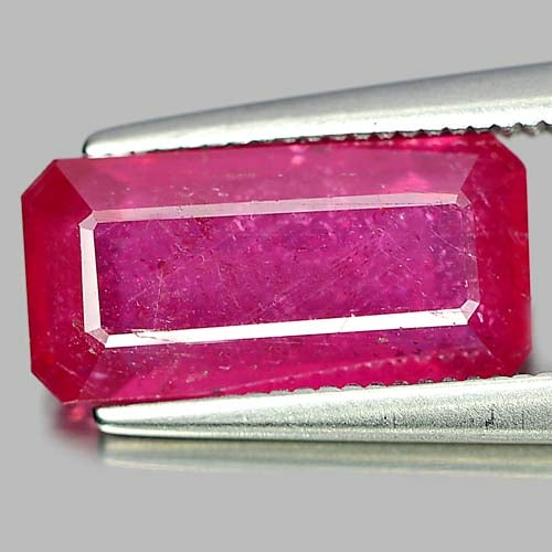 Natural Red Pink Ruby 4.03 Ct. Octagon Shape 12.6 x 6.2 Mm. Gemstone From Mozambique (1 of 3)