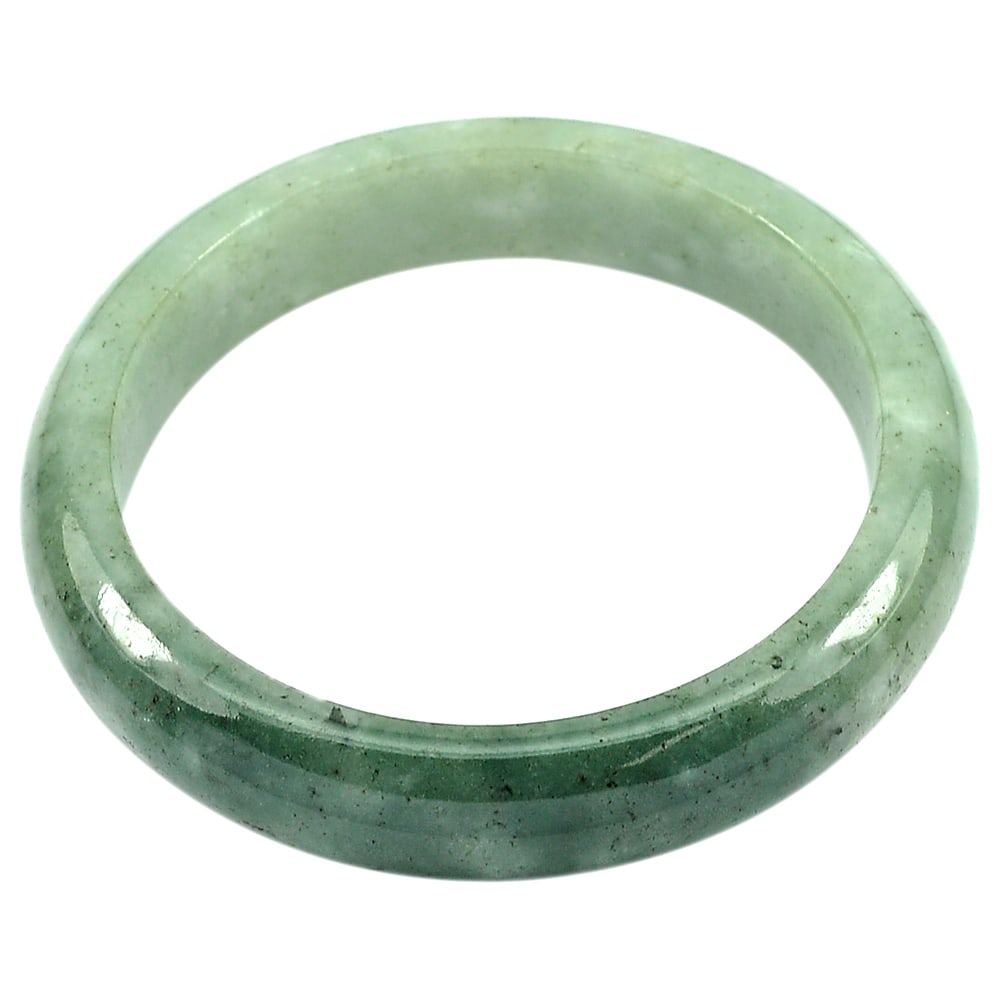 Natural Green Jade Bangle 378.77 Ct. Diameter 62 Mm. Unheated Gemstone: Product ID: 819813544 Product Name: Natural Jade Weight: 378.77 CT. Size: 78 x 62 x 15 MM. Shape: Round Color: Green Clarity:Opaque Luster: Good Gems Origin: Thailand Treatment: Unheated Crystal Struc