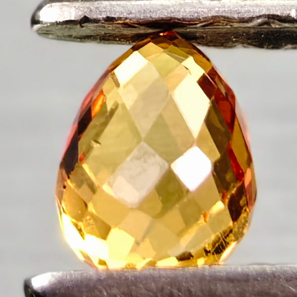 Natural Yellow Sapphire 0.44 Ct. Briolette Shape 4.5 x 3.5 Mm Gemstone From Thailand (1 of 3)