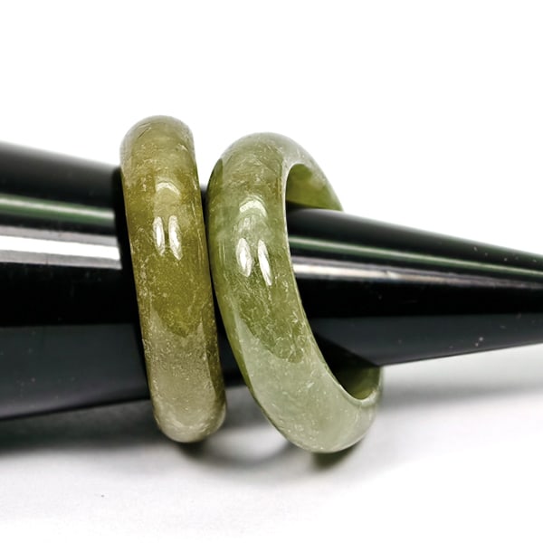 Natural Green Jade 21.43 Ct. 2 Pcs Round Cabochon Rings Size 4.5 Gemstones: Product ID: 819814686 Product Name: Natural Gemstones Weight: 21.43 CT. Size: 21 x 15 MM. Shape: Round Cabochon Color: Multi-Color Clarity:Opaque Luster: Good Gems Origin: Burma Treatment: Unheated Cr