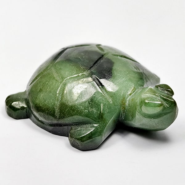 Natural Green Jade 239.79 Ct. Turtle Carving Size 40 x 55 x 17 Mm Gemstone: Product ID: 819816004 Product Name: Natural Jade Weight: 239.79 CT. Size: 40 x 55 x 17 MM. Shape: Turtle Carving Shape Color: Multi-Color Clarity:Opaque Luster: Good Gems Origin: Thailand Treatment: U