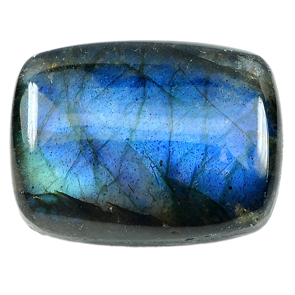 Natural Multi Color Blue Labradorite 9.00 Ct. Baguette Cabochon Shape 16 x 11.8 Mm. Gemstone (1 of 3)