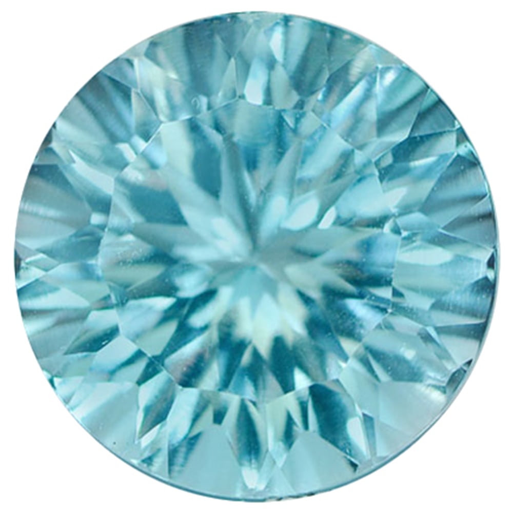 Natural Blue Topaz 7.36 Ct. Clean Round Cornflower Cut 11.9 Mm. Gemstone From Brazil (1 of 3)