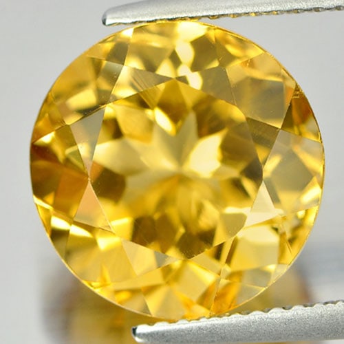 Natural Yellow Citrine 6.47 Ct. Clean Round Shape 12 Mm. Gemstone Unheated From Brazil: Product ID: 801812480 Product Name: Natural Citrine Weight: 6.47 CT. Size: 12 x 12 x 8.5 MM. Shape: Round Color: Yellow Clarity:IF Luster: Good Gems Origin: Brazil Treatment: Unheated Crystal Structur