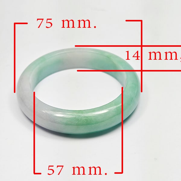 Natural Multi Color Jade Bangle 359.58 Ct. Size 75 x 57 x 14 Mm Unheated Gemstone (1 of 3)