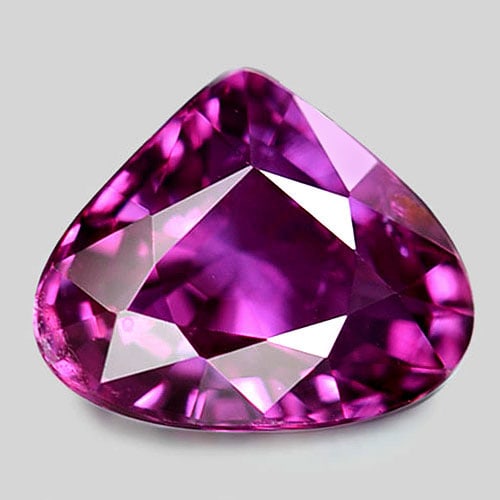 Certified Natural Unheated Purple Sapphire 1.07 Ct. Pear 5.75 x 6.87 Mm. Gemstone From Tanzania (1 of 4)