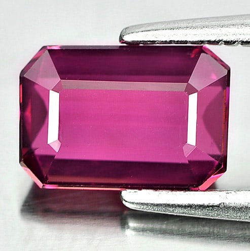 Natural Vivid Pink Tourmaline 1.22 Ct. VVS Octagon Shape 7.8 x 5.4 Mm. Unheated Gemstone From (1 of 3)